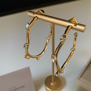 Alexis Bittar gold plate (10 K) hoop earring, authentic
